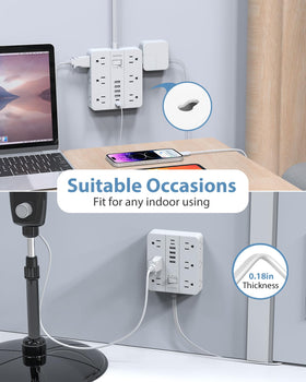 SMNICE USB ports detail showing two USB‑C and USB‑A ports for fast device charging