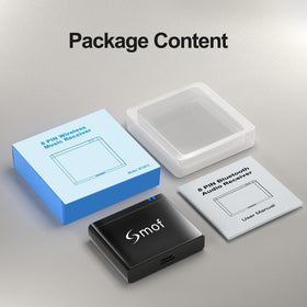 Smof Bluetooth range up to 30 feet for flexible placement.