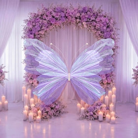 SmoothNovelty giant butterfly 47inch purple backdrop for elegant party backdrops and photo moments