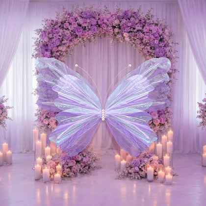 SmoothNovelty giant butterfly 47inch purple backdrop for elegant party backdrops and photo moments