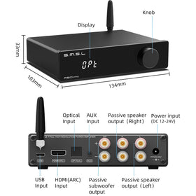 S.M.S.L A50 Pro Bluetooth 5.0 enables wireless music streaming.