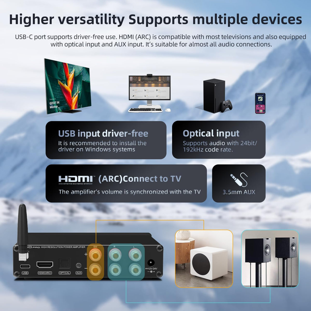 S.M.S.L A50 Pro EQ presets tailor sound to different genres and moods.