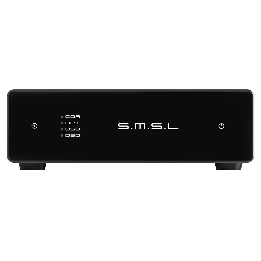 SMSL D1 front panel with clean layout for easy control and visible status.