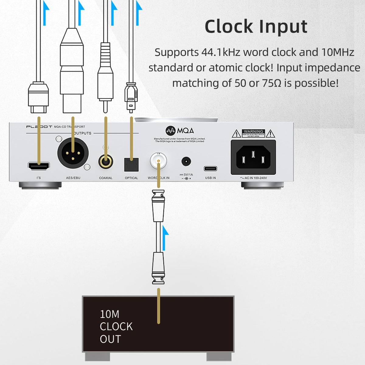 SMSL PL200T multiple digital outputs connect to DACs for high-quality signal.