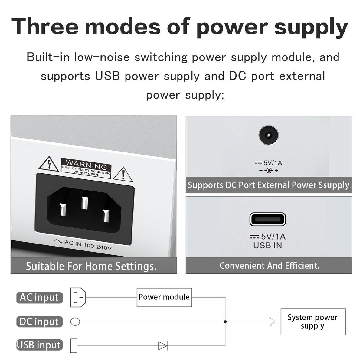 SMSL PL200T flexible power options suit different home setups.