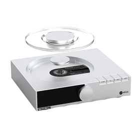 SMSL PL200T transparent CD cover protecting discs while you monitor playback.