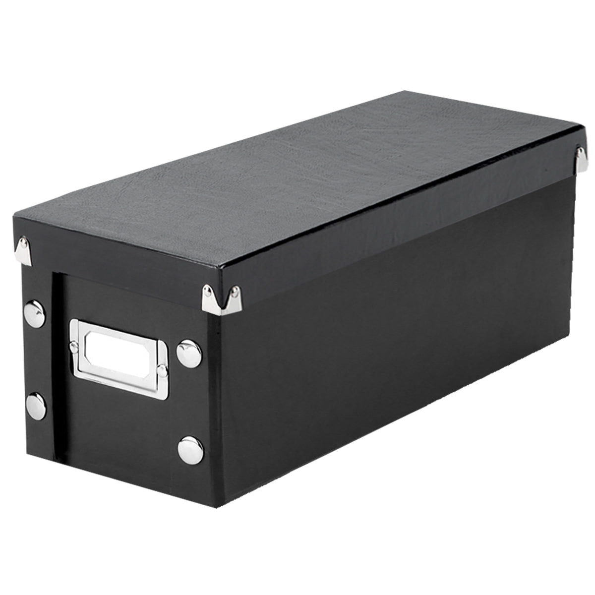 Snap-N-Store CD storage box closed for durable, organized media storage.