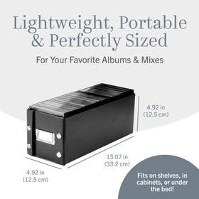 Snap-N-Store CD storage box elegant styling that fits home or office.