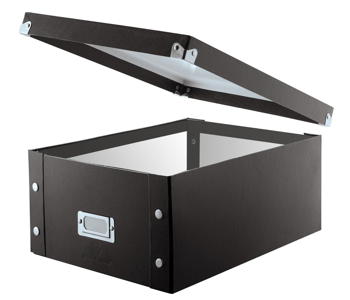 Snap-N-Store CD storage box with lid open for easy access.