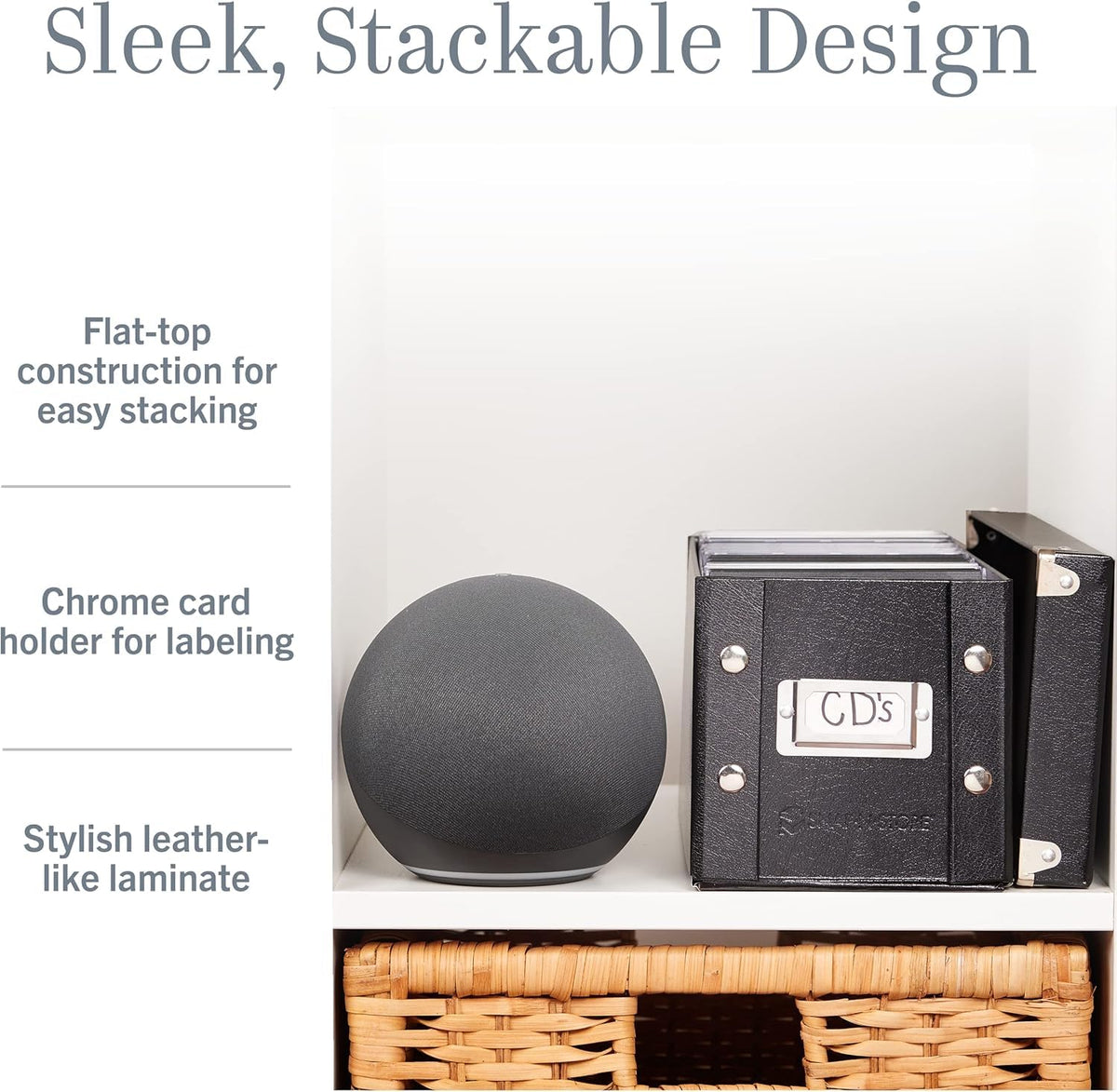Snap-N-Store flat packed folded for compact shipping and storage benefit
