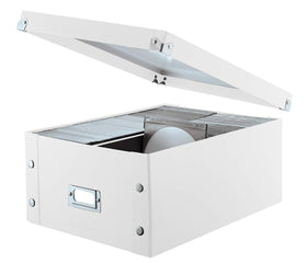 Snap-N-Store interior with full jewel cases demonstrating organized storage capacity