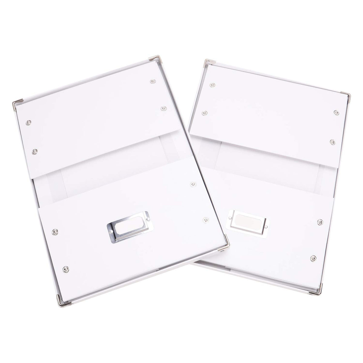 Snap-N-Store chrome card holder detail for clear labeling and quick retrieval