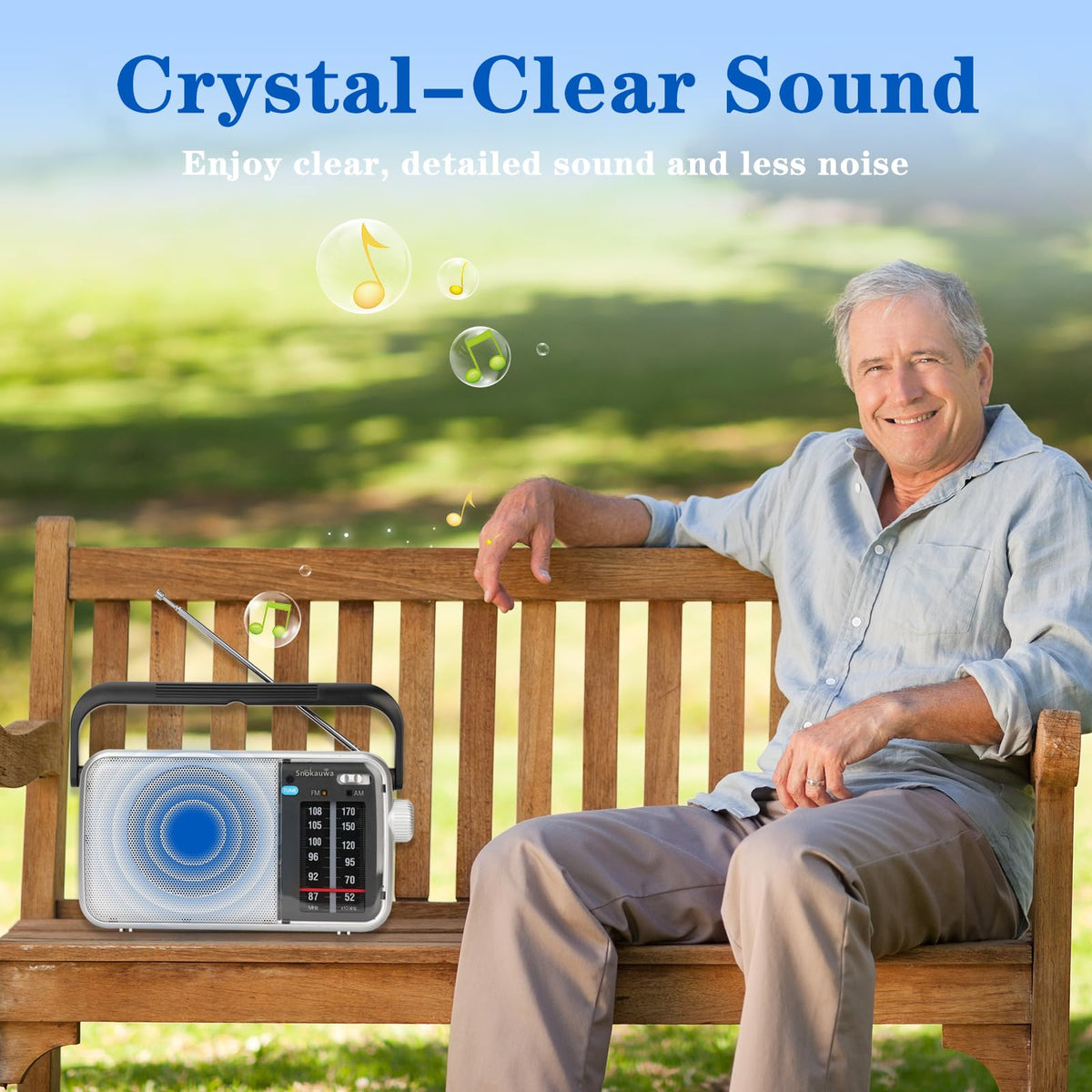 Snokauwa AM FM radio outdoor use demonstrates reliable reception anywhere