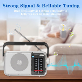 Snokauwa AM FM radio package includes everything you need for setup