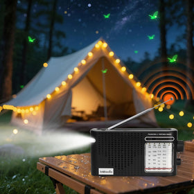 Snokauwa portable weather radio Bluetooth feature enabling wireless playback
