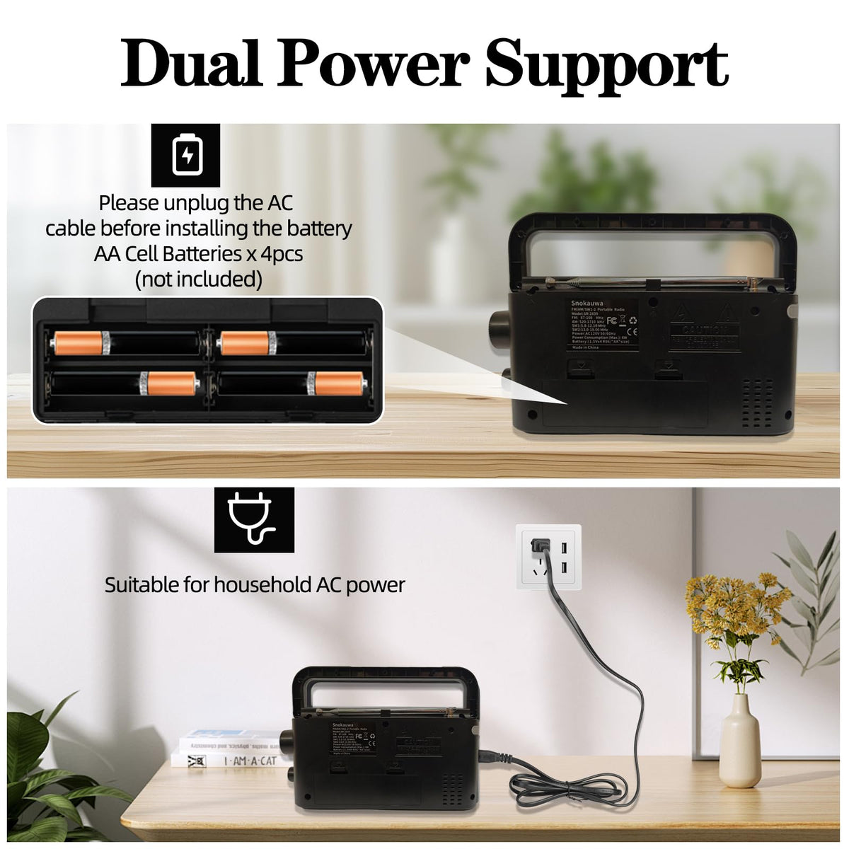 Snokauwa portable weather radio outdoor use in a practical home and outdoor setting