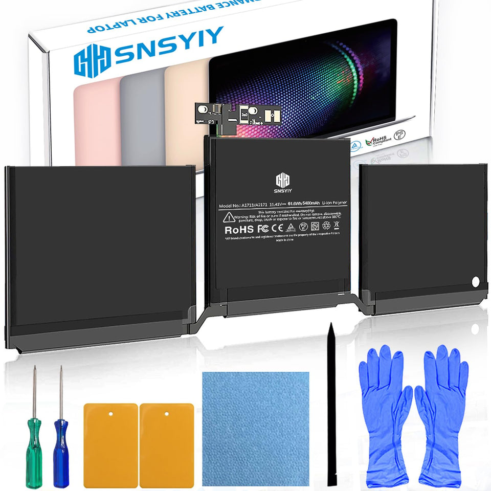 SNSYIY front packaging of replacement battery showing model and capacity benefits