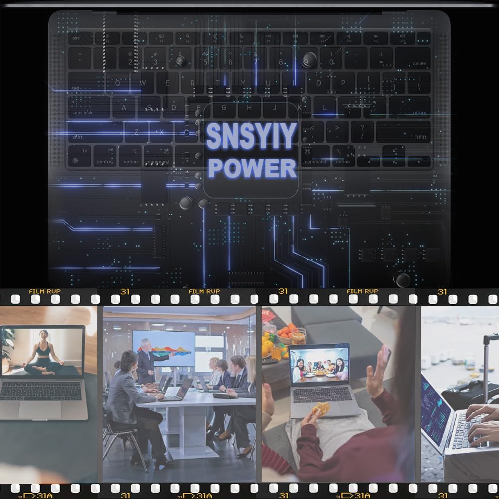 SNSYIY battery in a home office scene showing longer unplugged productivity benefit