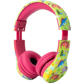 Snug Play+ dinosaurs headphones side view, lightweight comfort for long wear.