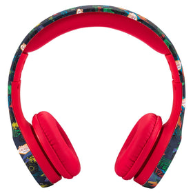 Snug Play+ Monster Trucks headphones sharing port shown for daisy-chain listening