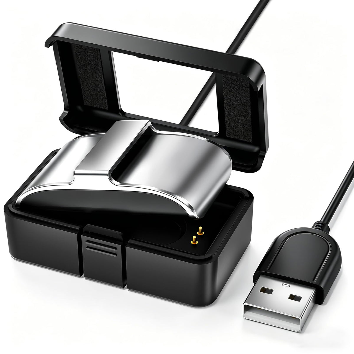 Snyeest Hume Band Charger Case with magnetic dock for easy, secure charging.