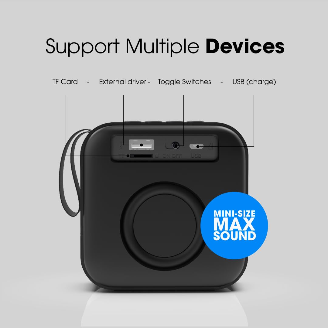 SOAR NBA mini speaker Knicks over-4-hours battery for extended listens during adventures.