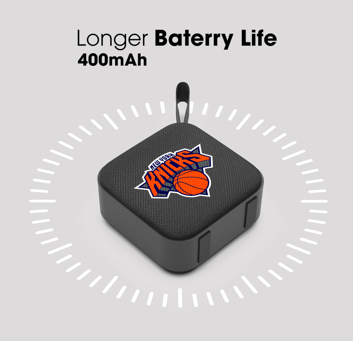 SOAR NBA mini speaker Knicks IPX4 waterproof design for poolside and outdoor use.