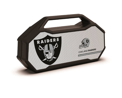 SOAR Oakland Raiders speaker front view showing team logo and bold color for fan pride