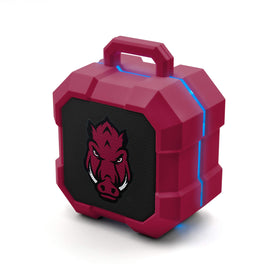 SOAR Shockbox front view with Arkansas logo showing team pride and compact portability