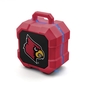 SOAR Shockbox front view with Louisville Cardinals logo, clear team pride and sound