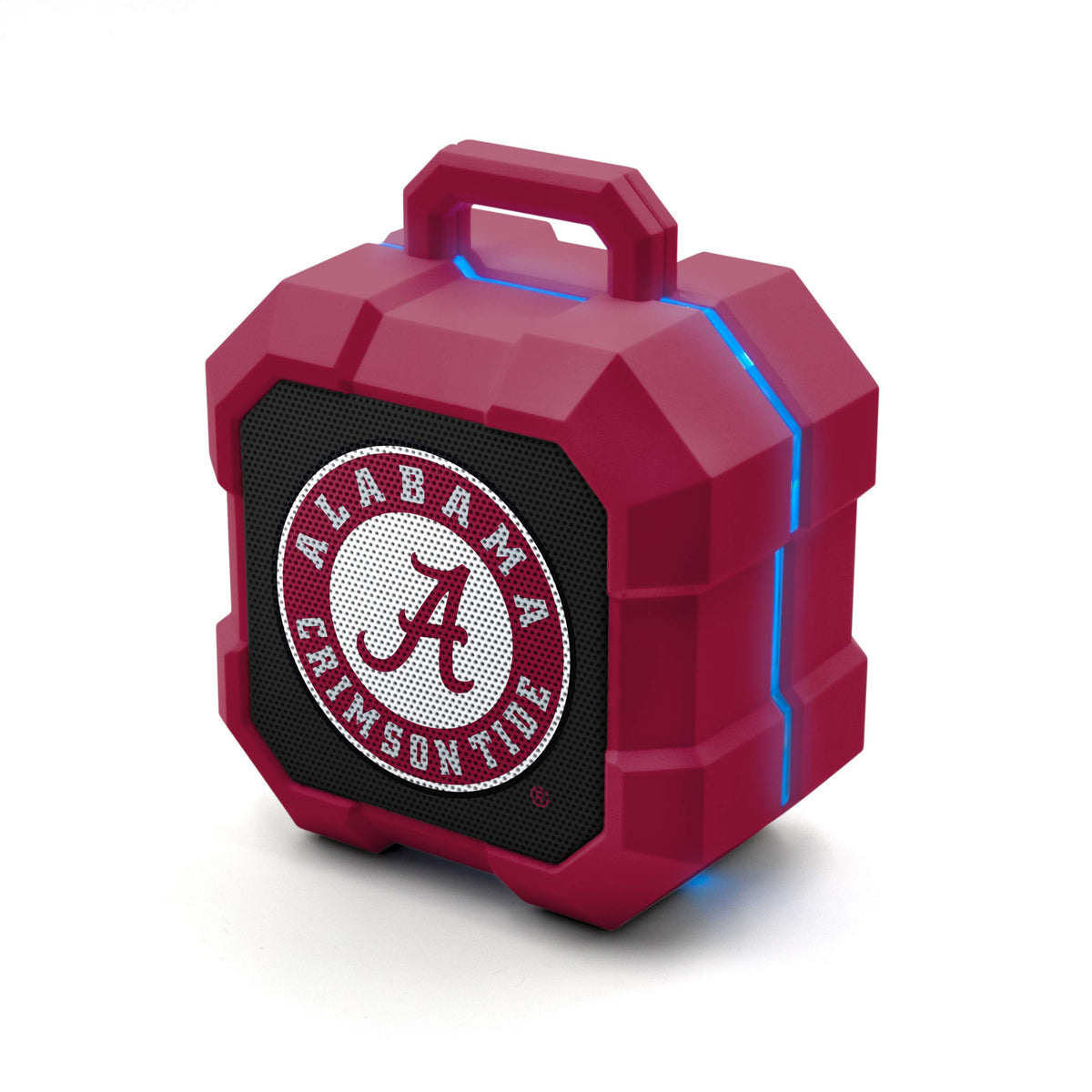 SOAR Shockbox front view with Alabama logo, shows team pride and portable sound