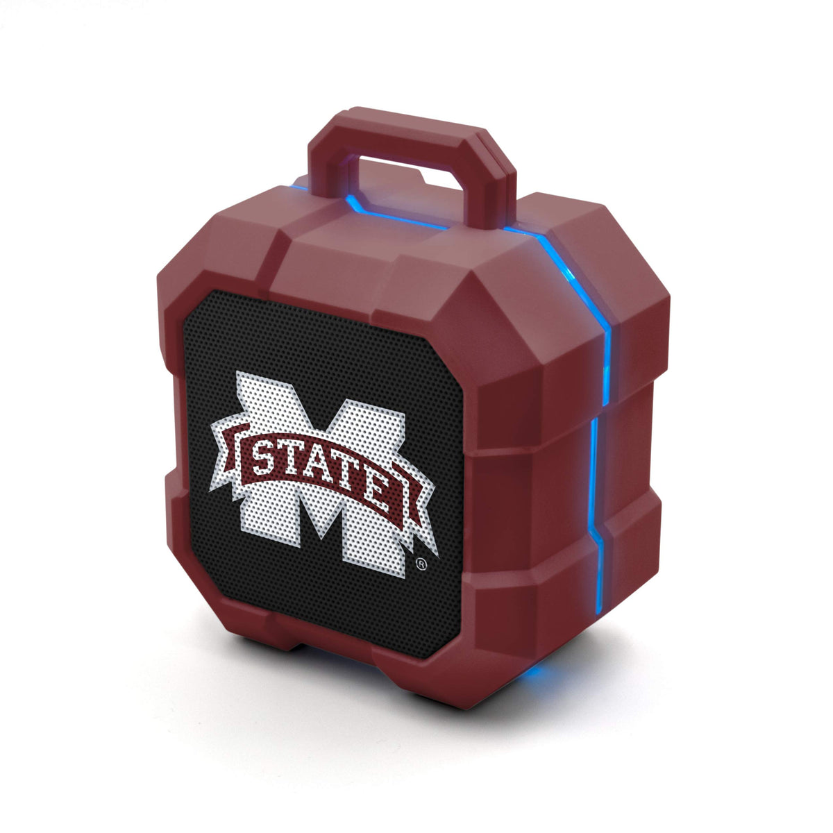 SOAR Shockbox front view with Mississippi State logo showing team pride and portability