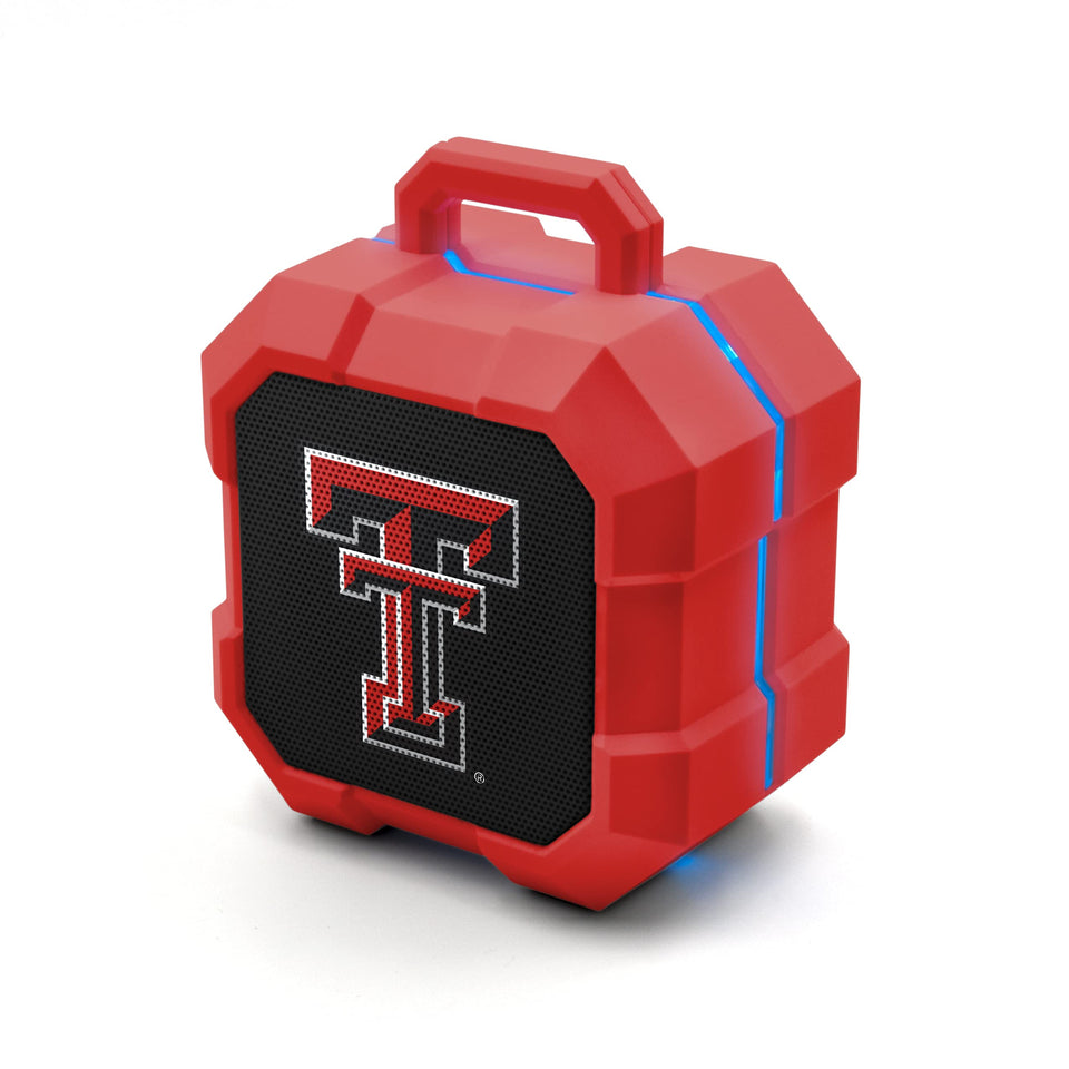SOAR Shockbox front view with Texas Tech graphic showing team spirit and portable sound