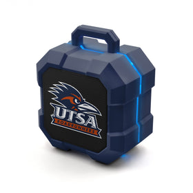 SOAR Shockbox front view showing UTSA logo and clear team branding for fan pride