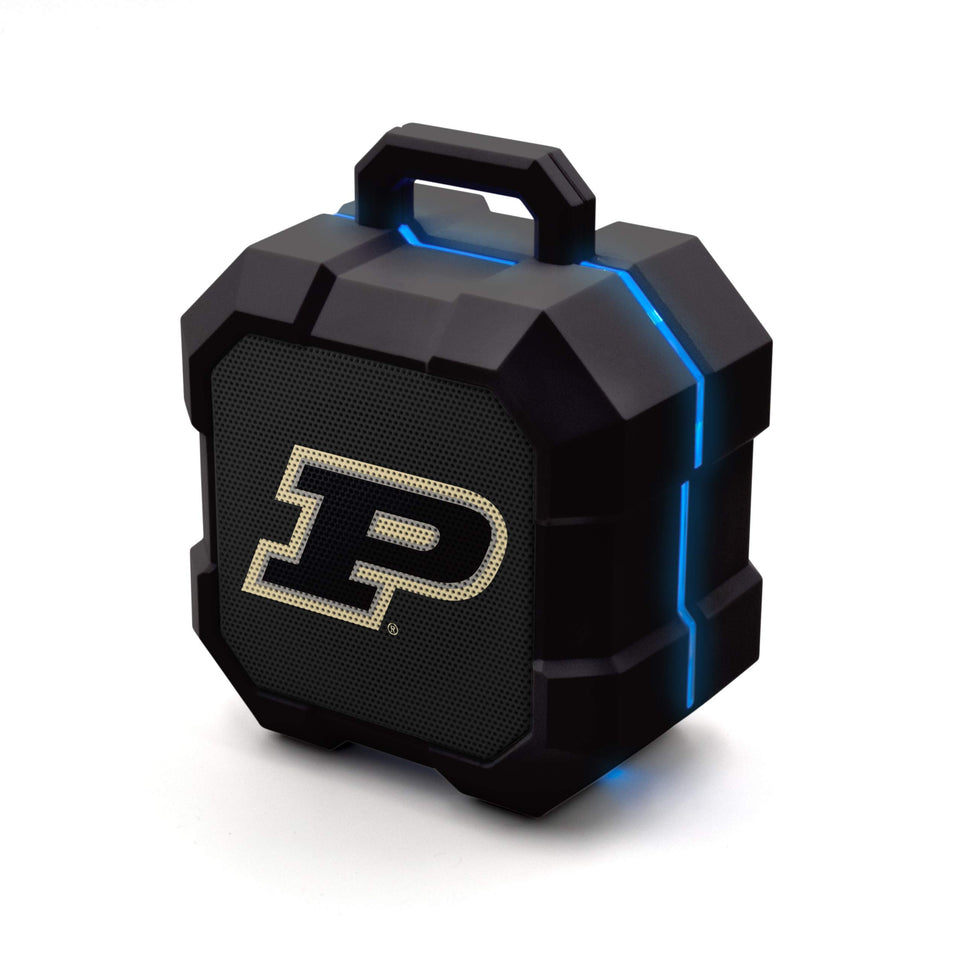 SOAR Shockbox front view with Purdue logo showing portable team pride and clear sound