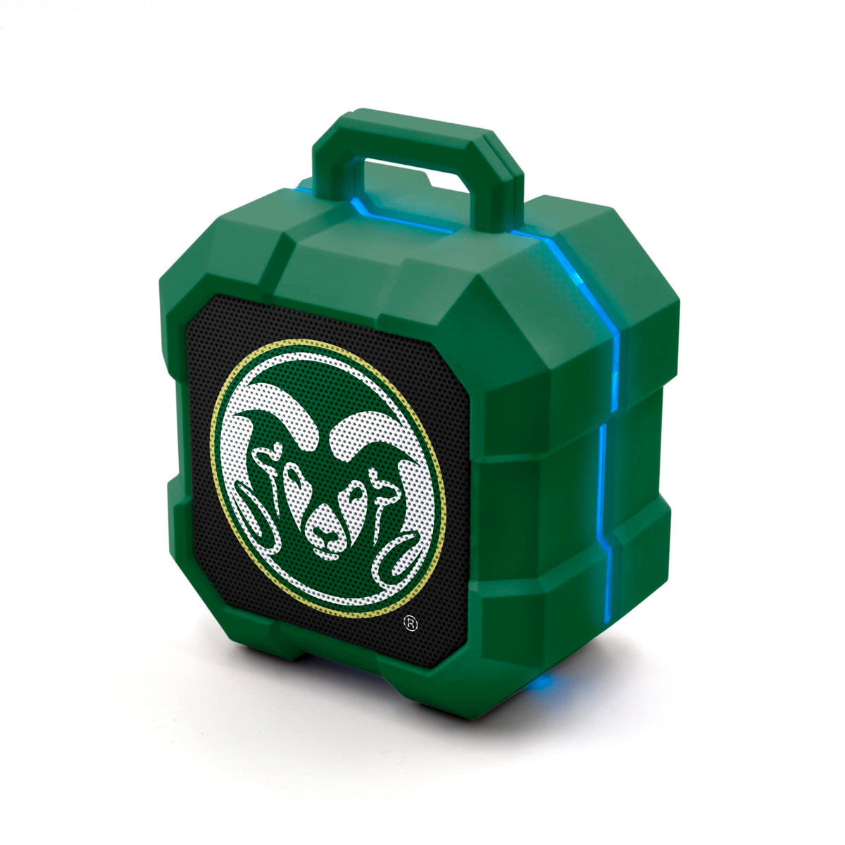SOAR Shockbox front view showing Colorado State Rams logo and durable grille for bold team sound