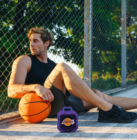 SOAR Shockbox LED speaker displaying NBA licensed logo