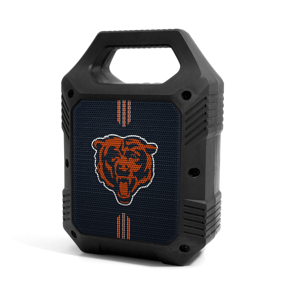 SOAR ShockBox XL front view with Chicago Bears logo showing portable team pride