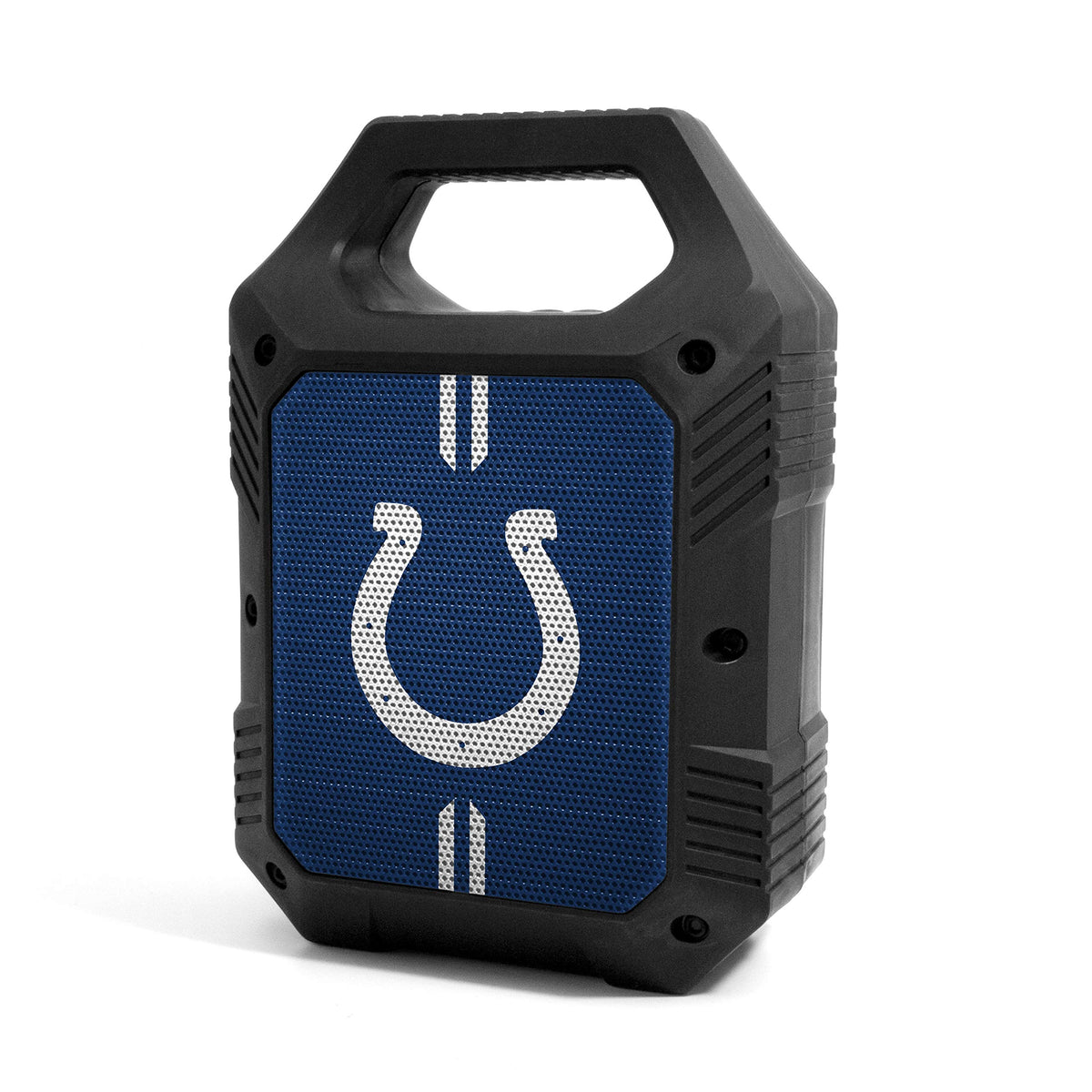 SOAR ShockBox XL front view showing Colts logo and speaker grille, boosts fan pride