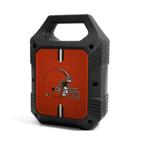 SOAR ShockBox XL front view showing speaker grille and team branding, boosts game-day sound