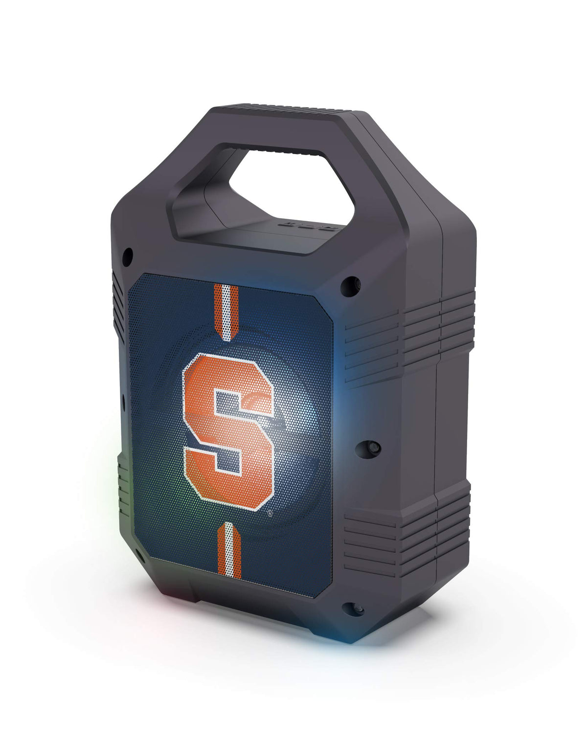 SOAR ShockBox XL front view with Syracuse Orange logo, clear controls and bold team styling
