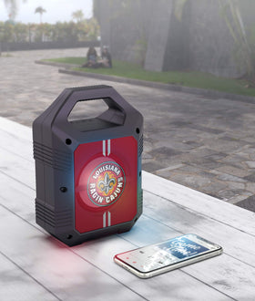 SOAR ShockBox XL LED close-up glowing lights, highlights beat-synced color effects