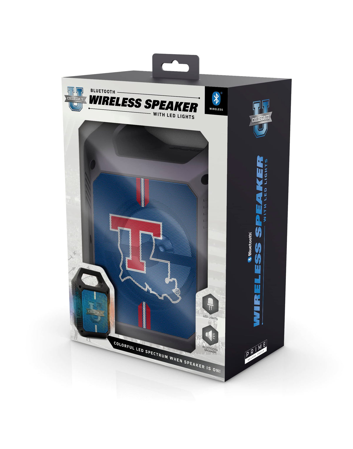 SOAR ShockBox XL LED lights pulsing at a tailgate providing lively atmosphere and clear audio