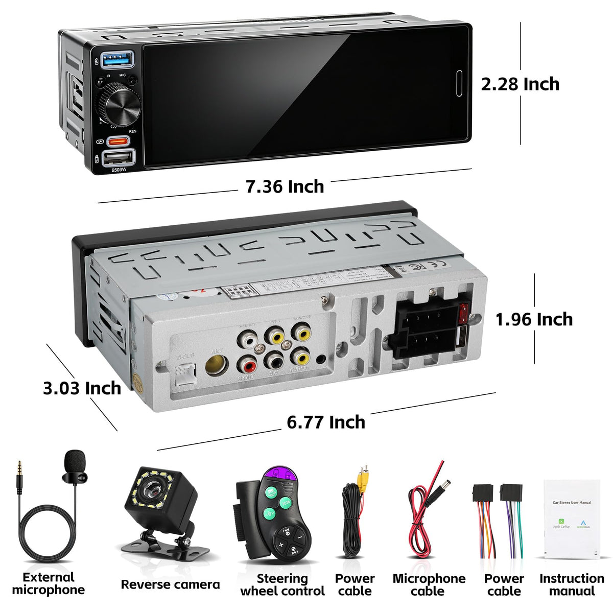 Sobalai AM/FM radio with 18 presets and traffic updates.