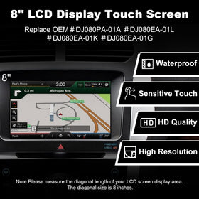 Sobalai DJ080PA-01A 8-inch screen map display enhances navigation clarity in daylight.