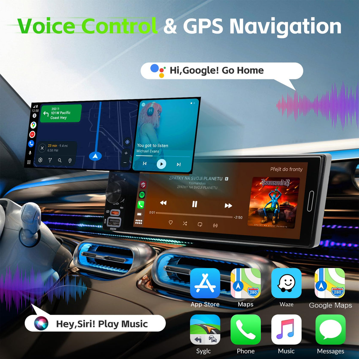 Sobalai real-time GPS navigation with up-to-date maps.