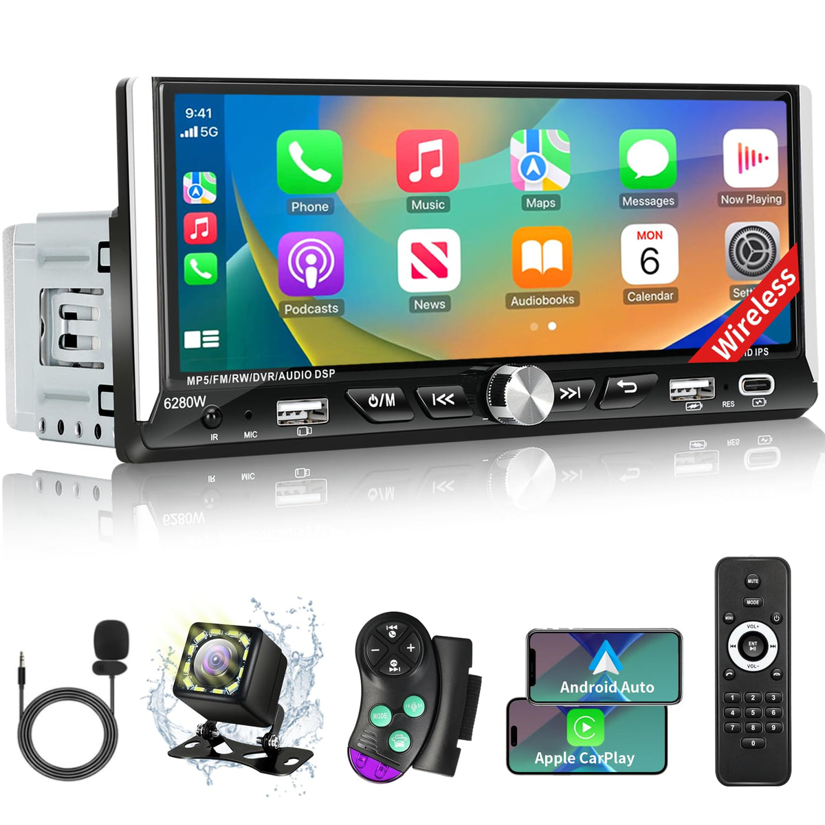 Sobalai front panel view showing touchscreen and compact single-DIN fit for better cabin integration