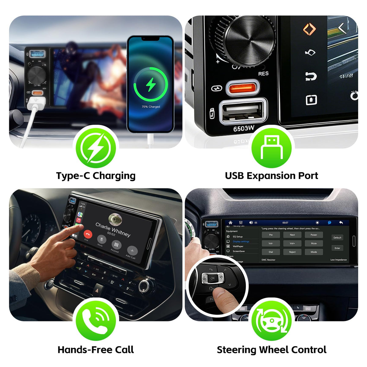 Sobalai steering wheel control for convenient operation.