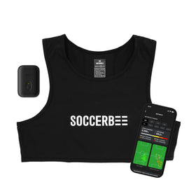 SOCCERBEE GPS tracker on vest for real-time distance and speed insights