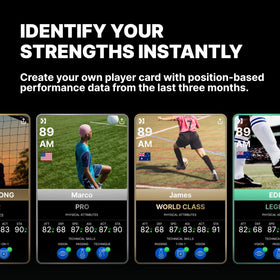 SOCCERBEE metrics dashboard showing distance, speed, and sprints